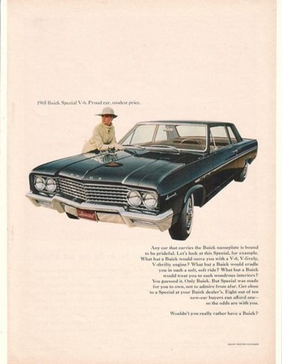 1965 Buick Special V6 Proud Car Modest Price Ad