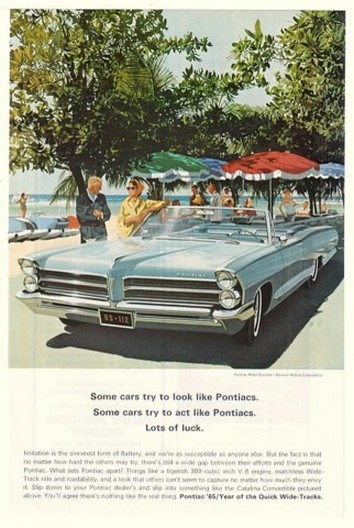 1965 Blue Pontiac Catalina Convertible Ad