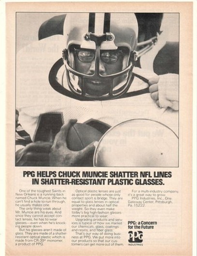1978 Chuck Muncie Photo New Orleans Saints PPG Ad
