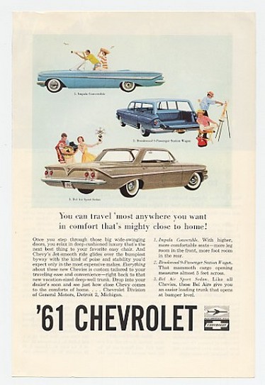 1961 Chevy Impala Convertible Brookwood Station Wagon Bel Air Sport 