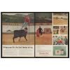 1959 Canadian Club Whisky Bull Fighting 2-Page Ad