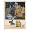1962 Sheepdog Couple Picnic Sunny Brook Whiskey Ad