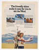 1975 United Airlines Friendly Skies Ski the West Ad
