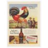1945 Schenley Reserve Whiskey Rooster Hunter Pointer Ad