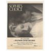 1983 Sophie's Choice Movie Soundtrack Promo Photo Ad
