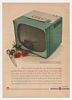 '57 1958 General Electric Slim Silhouette Portable TV Ad