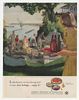 1951 St Louis Barbecue Douglass Crockwell art Beer Ad