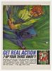 1964 7-Up Get Real Action Bob Peak Golfer art Ad
