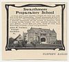 1905 Swarthmore Preparatory School PA Photo Ad