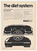 1972 RCA Hotel Motel Telephone System Diet Phone Ad
