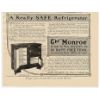 1908 The Monroe Really Safe Refrigerator Ad