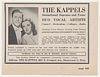 1948 Soprano Tenor The Kappels Photo Booking Print Ad