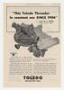 1947 Toledo Pipe Threader in Use Since 1906 Trade Ad