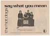 1973 The Hot Dogs Say What You Mean Photo Print Ad