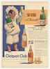 1940 Clicquot Club Soda Ginger Ale Eskimo Boy Color Ad