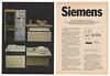 1970 Siemens X-ray Spectrometer Computer System 2-Page Ad