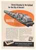 1952 Wayne Model 2-450 Street Sweeper for Detroit Ad
