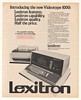 1978 Lexitron Videotype 1000 Word Processing System Ad