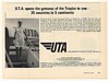 1971 UTA Airlines Jet Aircraft Stewardess Photo Ad