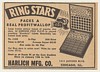 1940 Harlich Ring Stars Punchboard Game Print Ad