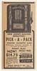 1940 Baker Pick-A-Pack Counter Cigarette Game Print Ad
