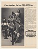 1970 Sony MX-12 Mixer Come Together Rock Group Print Ad