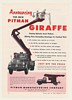 1955 Pitman Giraffe Hydraulic Aerial Platform Print Ad