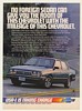 1983 Chevy Celebrity No Foreign Sedan Room Mileage Ad