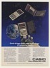 1984 Casio FX Solar-Powered Calculators Space Age Ad