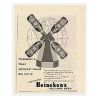 1957 Heineken Holland Beer Bottle Windmill Ad