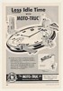 1955 Moto-Truc Lift Truck Less Idle Time Trade Print Ad