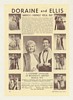 1966 Vocal Duo Doraine and Ellis Photo Booking Print Ad
