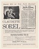 1957 Pianist Claudette Sorel Photo Booking Print Ad