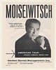 1957 Pianist Benno Moiseiwitsch Photo Booking Print Ad