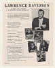 1957 Bass Baritone Lawrence Davidson Photo Booking Ad