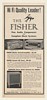 1956 Fisher CA-40 Amp FM-40 Tuner Series 50 Phono Ad