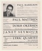 1957 Pianist Paul Harelson Photo Booking Print Ad