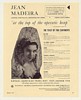 1957 Met Opera Contralto Jean Madeira Photo Booking Ad