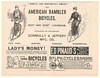 1892 American Rambler Bicycles Sylph Cycles Print Ad