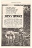 1915 Lucky Strike Roll Cut Pipe Tobacco Men Fishing Ad