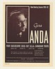 1960 Pianist Geza Anda Photo Booking Print Ad