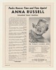 1960 Concert Comedienne Anna Russell Photo Booking Ad