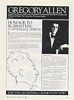 1986 Pianist Gregory Allen Homage to Rubinstein Photo Booking Print Ad