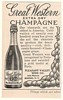 1908 Pleasant Valley Wine Co Great Western Champagne Ad