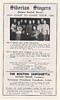 1939 Siberian Singers Photo Booking Print Ad