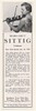 1939 Violinist Margaret Sittig Photo Booking Print Ad