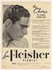 1948 Pianist Leon Fleisher Photo Booking Print Ad