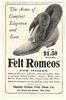 1905 Daniel Green Felt Romeos Shoes for Women Print Ad
