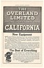 1905 North-Western Line Overland Limited Train to CA Ad