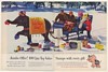 1960 Elephant Pulls Sleigh Top Value Stamps Double-Page Ad